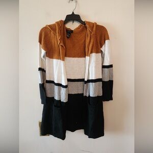 Urban heritage block color cardigan Hooded size womens medium